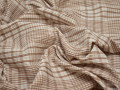 Рубашечная бежевая ткань полоска хлопок полиэстер эластан БВ363