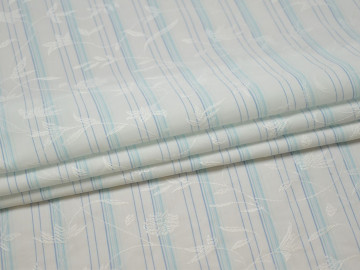 Рубашечная белая ткань полоска хлопок полиэстер БВ359