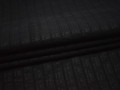 Рубашечная черная ткань полоска хлопок эластан полиэстер БВ349