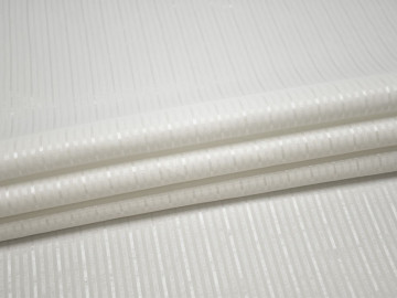 Рубашечная белая ткань полоска хлопок эластан полиэстер БВ348