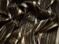 Рубашечная коричневая ткань полоска хлопок эластан полиэстер БВ346