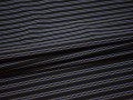 Рубашечная черная ткань полоска вискоза хлопок БВ338