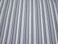 Рубашечная бело-синяя ткань полоска хлопок полиэстер эластан БВ334