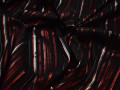 Рубашечная черная бордовая ткань полоска полиэстер эластан БВ325