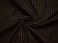 Рубашечная коричневая ткань полоска хлопок полиэстер эластан БВ322