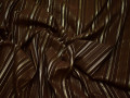 Рубашечная коричневая ткань полоска хлопок полиэстер эластан БВ321