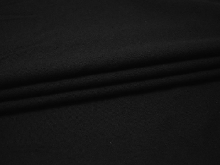 Костюмная черная ткань хлопок ВА671