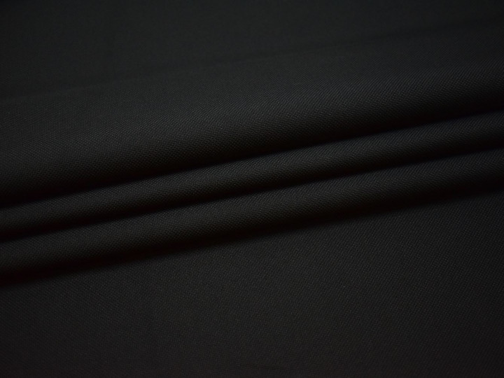 Костюмная черная ткань полиэстер ГД64