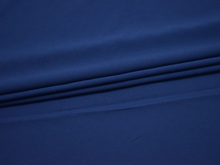 Плательная синяя ткань полиэстер БА626