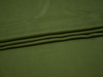 Плательная зеленая ткань вискоза полиэстер БА633