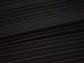 Плательная черная ткань полоска полиэстер БГ21