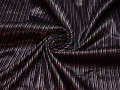 Рубашечная черная фиолетовая ткань в полоску хлопок эластан БГ210