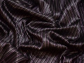 Рубашечная черная фиолетовая ткань в полоску хлопок эластан БГ210