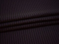 Рубашечная черная ткань в фиолетовую полоску хлопок эластан БГ213