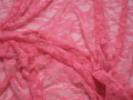 Гипюр розовый цветы полиэстер эластан БВ550