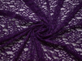Гипюр фиолетовый цветы полиэстер эластан БВ536