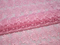 Гипюр розовый цветы полиэстер БА562