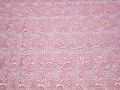 Гипюр розовый цветы полиэстер БА561