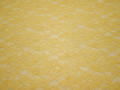 Гипюр желтый цветы полиэстер БВ57