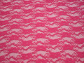 Гипюр розовый цветы полиэстер эластан БВ512