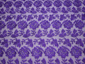 Гипюр фиолетовый цветы полиэстер БВ474