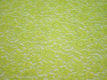 Гипюр салатовый цветы полиэстер эластан БВ450