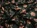Плательная зеленая ткань цветы полиэстер ББ296
