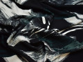 Плательная черно-белая ткань абстракция полиэстер ББ164