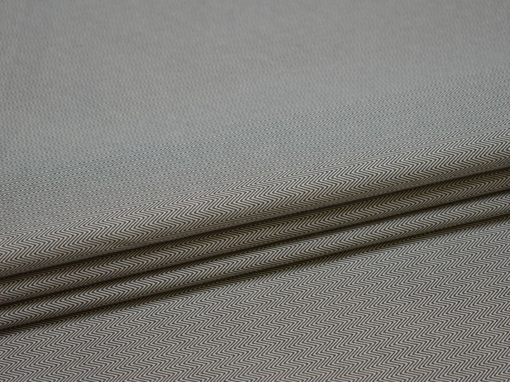 Рубашечная серая ткань зигзаг полиэстер БГ1105