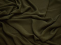 Плательная фактурная ткань цвета хаки полиэстер БА431