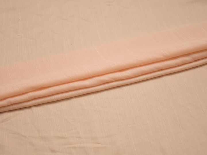 Плательная персиковая ткань вискоза полиэстер БА41