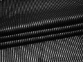 Рубашечная черная серебряная ткань полоска хлопок эластан БГ192