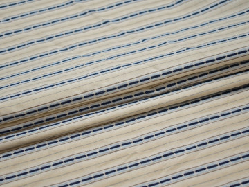 Рубашечная ткань синяя полоска хлопок БГ148