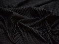 Рубашечная черная ткань фиолетовая полоска хлопок полиэстер БГ1101