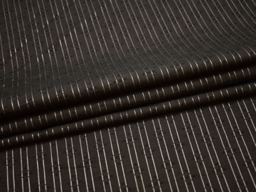 Рубашечная коричневая ткань полоска хлопок БГ187