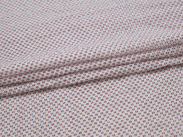 Рубашечная белая ткань геометрия хлопок полиэстер БГ184