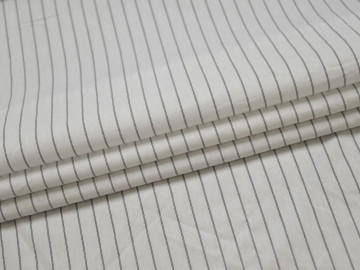 Рубашечная белая ткань полоска хлопок БГ117