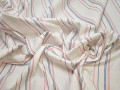 Рубашечная белая ткань полоска хлопок эластан БГ174