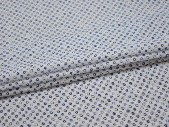 Рубашечная белая ткань геометрия хлопок полиэстер БГ173