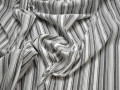 Рубашечная серо-белая ткань полоска хлопок эластан БГ171