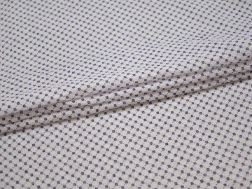 Рубашечная белая ткань узор хлопок полиэстер БГ160