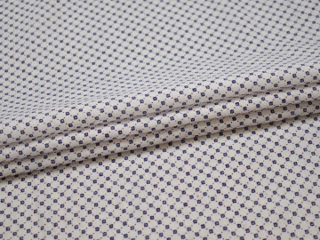 Рубашечная белая ткань узор хлопок полиэстер БГ159
