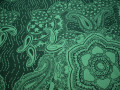 Трикотаж зеленый пейсли узор вискоза АВ15