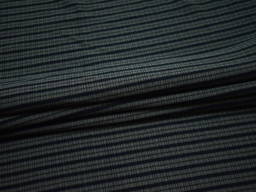 Трикотаж серый в синюю полоску вискоза хлопок АВ440