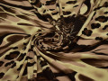 Трикотаж коричневый анималистический принт полиэстер АВ430