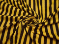 Трикотаж в коричневую и желтую полоску полиэстер АВ333