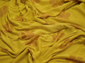 Трикотаж желтый цветы хлопок АВ46