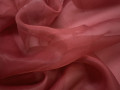 Органза брусничного цвета полиэстер ГВ610