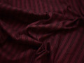 Рубашечная бордовая  ткань черная полоска хлопок эластан БГ13