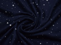 Вискоза синяя с принтом звезды ББ283